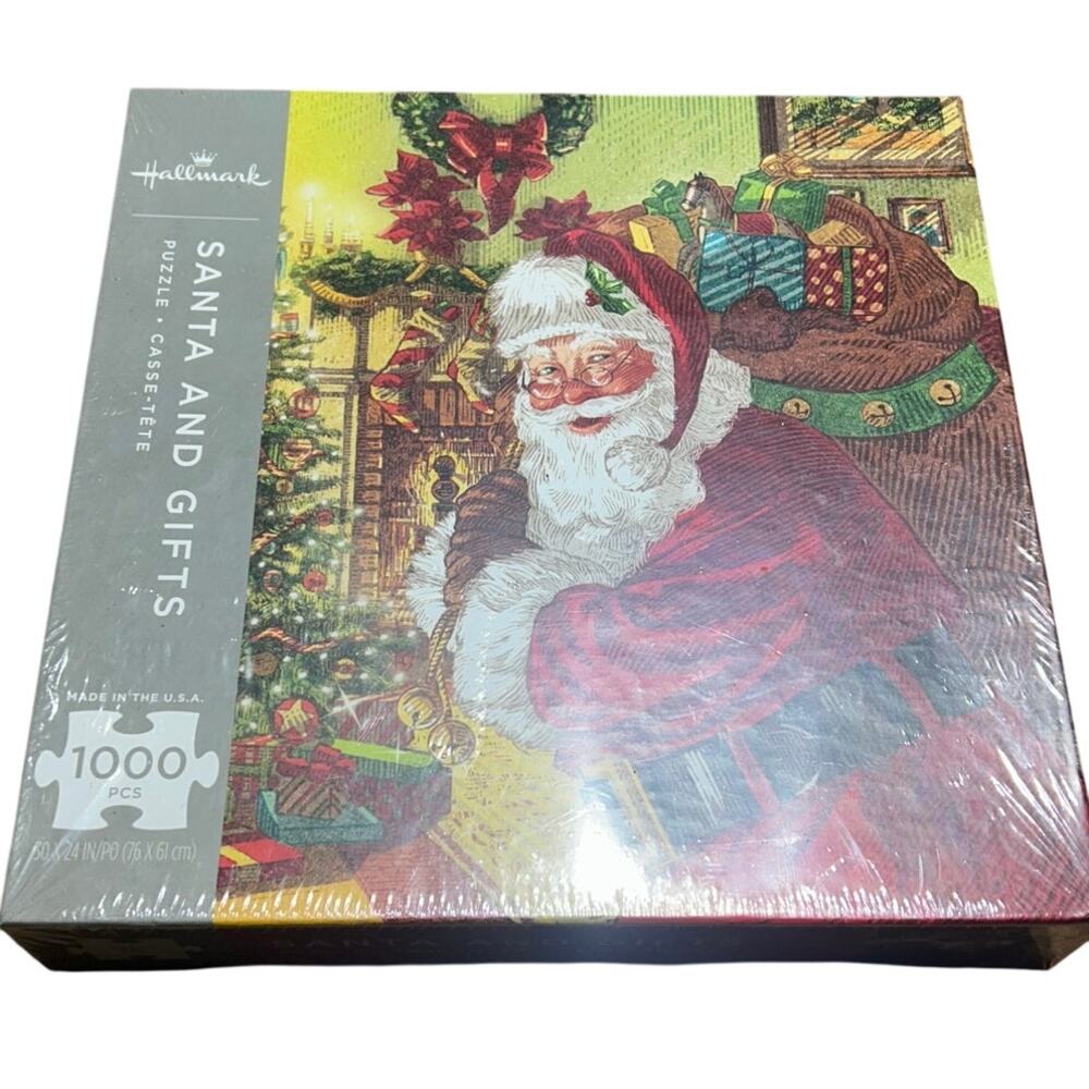 Hallmark sealed Santa and Gifts 1000-piece Christmas jigsaw puzzle 30x24